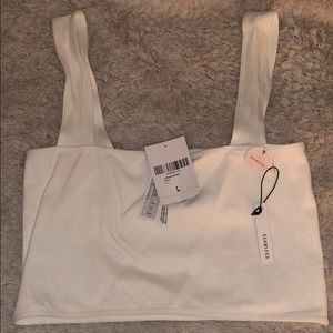 Seamless crop top white